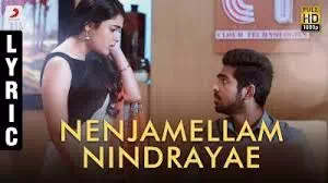 Nenjamellam Nindrayae Lyrics — 100% Kadhal