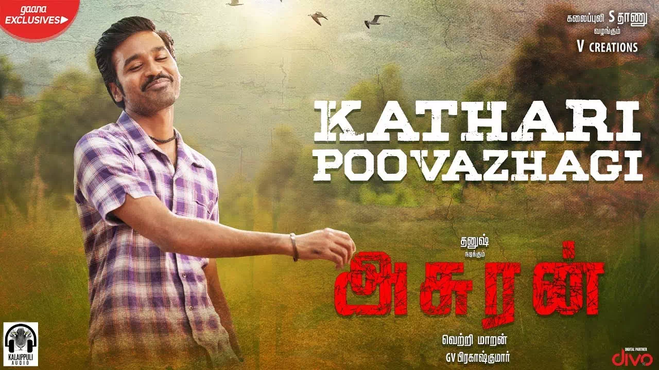 kathari poovazhagi song image from asuran film dhanush movie