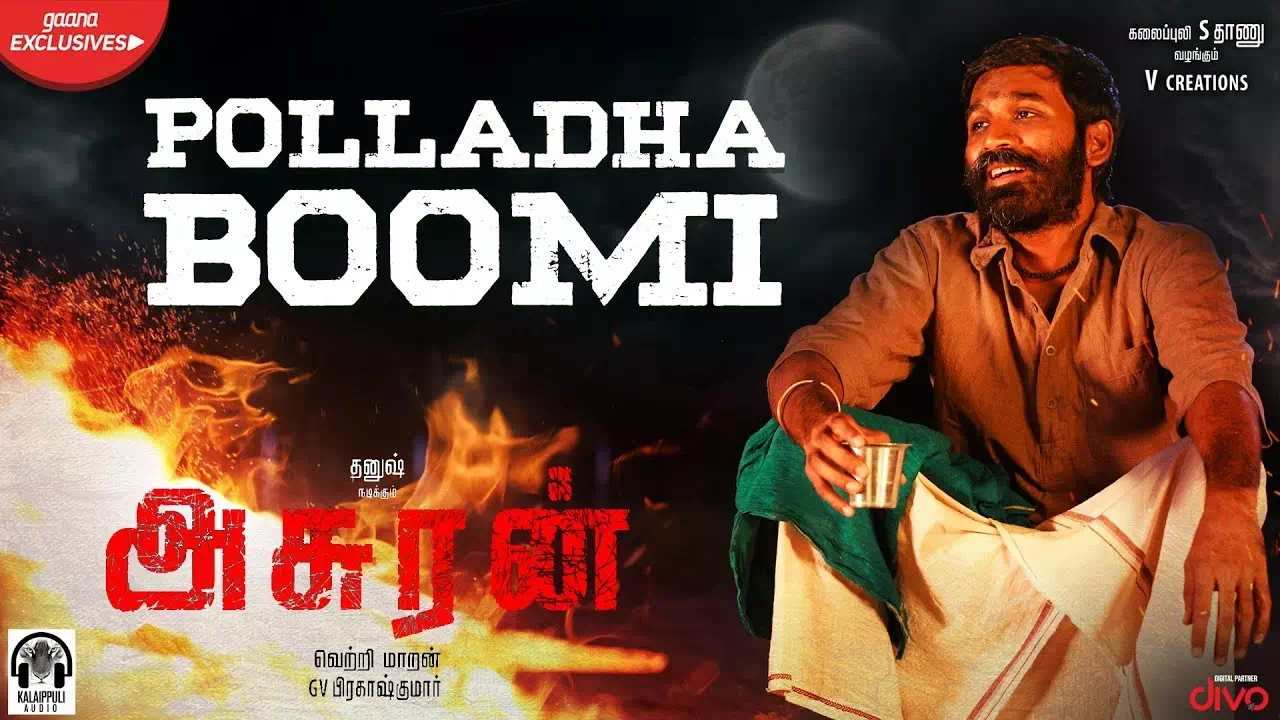 polladha bhoomi song image from asuran film tamil song